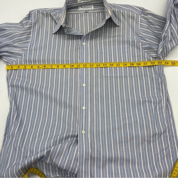 Burberry Blue Striped Button-Up Shirt 16 - 34 - Picture 13 of 16